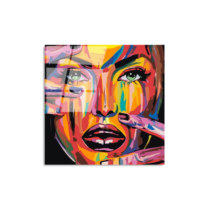 Wallity UV-846 Pintura Decorativa de Vidrio Templado Multicolor 50 x 50 cm